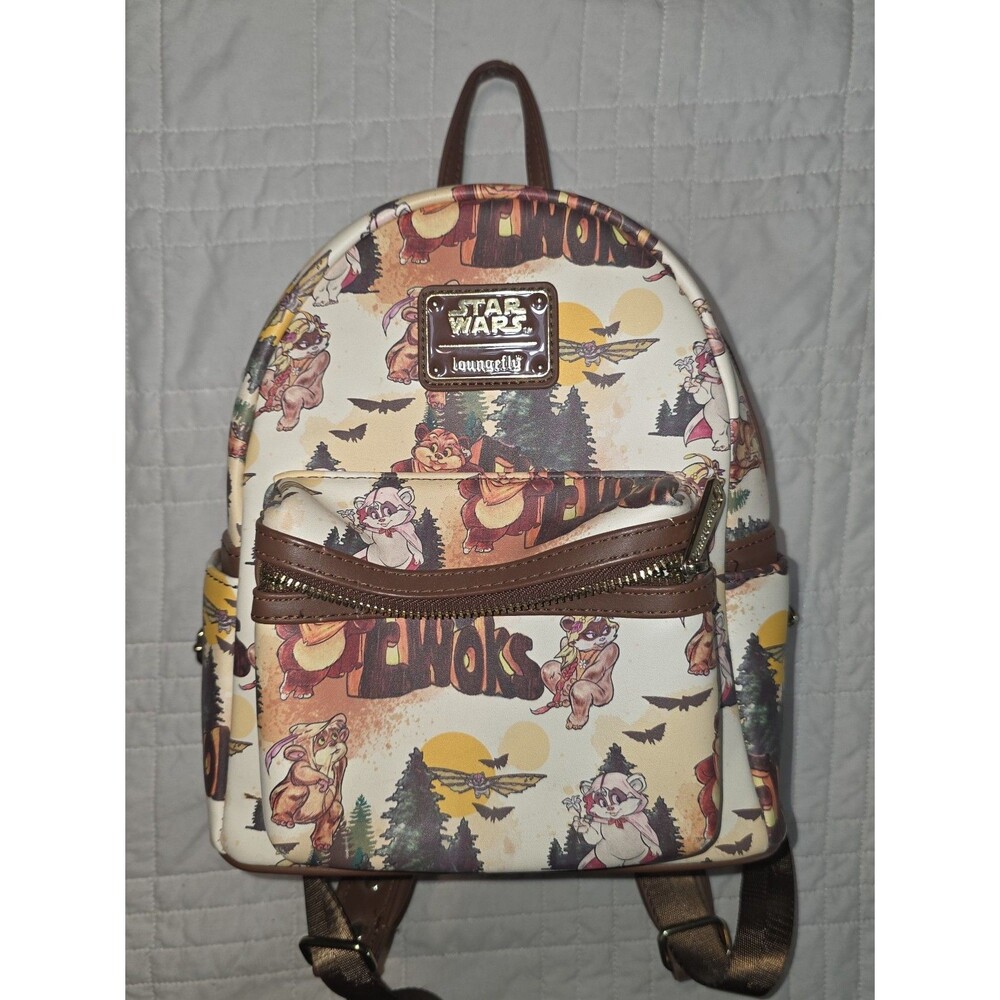 Loungefly Disney star wars ewok wicket mini backpack bookbag bag purse tote!